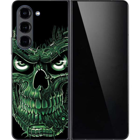 Liquid Blue Terminator Dragon Galaxy Z Fold5 5G Skin